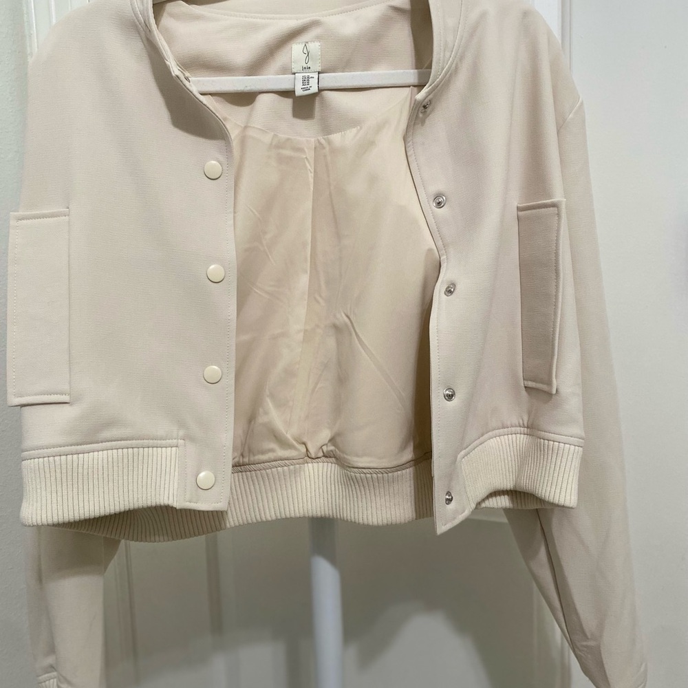 Joie Cream Bomber Jacket